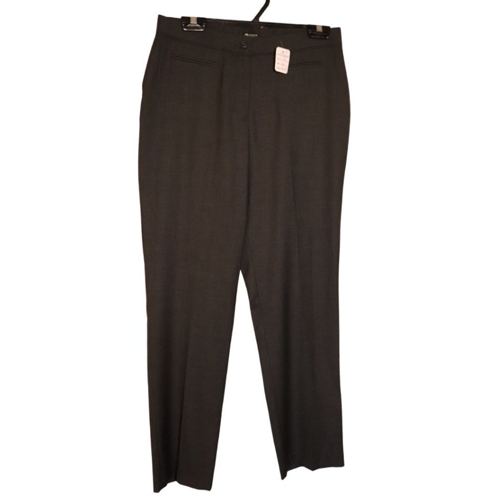 HAGGAR CLOTHING WOMENS SIZE 12 GREY HIGH WAIST  DRESS PANTS